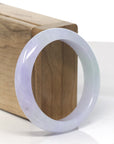 Baikalla Icy Vixen Lavender & Green Jadeite Jade "Half Round" Bangle Bracelet (54.7mm) 