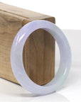 Baikalla Icy Vixen Lavender & Green Jadeite Jade "Half Round" Bangle Bracelet (54.7mm) 