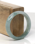 Baikalla Oil-Green & Light Green Jadeite Jade Oval Bangle (56.9mm) 