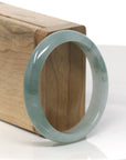 Baikalla Oil-Green & Light Green Jadeite Jade Oval Bangle (56.9mm) 
