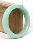 Baikalla Jewelry Jadeite Jade Bangle Bracelet "Classic Princess Half Round" Apple Green Jadeite Jade Bangle (54.6 mm) 