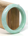 Baikalla Jewelry Jadeite Jade Bangle Bracelet "Classic Princess Half Round" Apple Green Jadeite Jade Bangle (54.6 mm) 