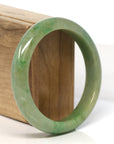 Baikalla Jewelry Jadeite Jade Bangle Bracelet Genuine Burmese Yellow- Green Jadeite Jade Bangle (58.15 mm) 