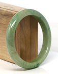 Baikalla Jewelry Jadeite Jade Bangle Bracelet Genuine Burmese Yellow- Green Jadeite Jade Bangle (58.15 mm) 