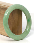 Baikalla Jewelry Jadeite Jade Bangle Bracelet Genuine Burmese Yellow- Green Jadeite Jade Bangle (58.15 mm) 