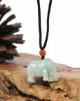 Baikalla Jewelry Jade Pendant Necklace Baikalla Genuine Burmese Jadeite Jade Elephant Carving Pendant Necklace