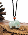 Baikalla Jewelry Jade Pendant Necklace Baikalla Genuine Burmese Jadeite Jade Elephant Carving Pendant Necklace