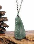 Baikalla Jewelry Jade Guanyin Pendant Necklace Baikalla "Goddess of Compassion" Genuine Burmese Jadeite Jade Guanyin Necklace