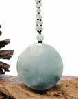 Baikalla Jewelry Jade Guanyin Pendant Necklace Baikalla "Goddess of Compassion" Genuine Burmese Jadeite Jade Guanyin Necklace