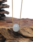 Baikalla "Lu Lu Tong" Light Grey & Sajin Jadeite Jade Pendant Necklace
