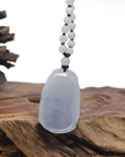 Baikalla "Bamboo" Lavender & Green Jadeite Jade Pendant Beaded Necklace