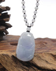 Baikalla "Bamboo" Lavender & Green Jadeite Jade Pendant Beaded Necklace