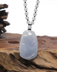 Baikalla "Bamboo" Lavender & Green Jadeite Jade Pendant Beaded Necklace