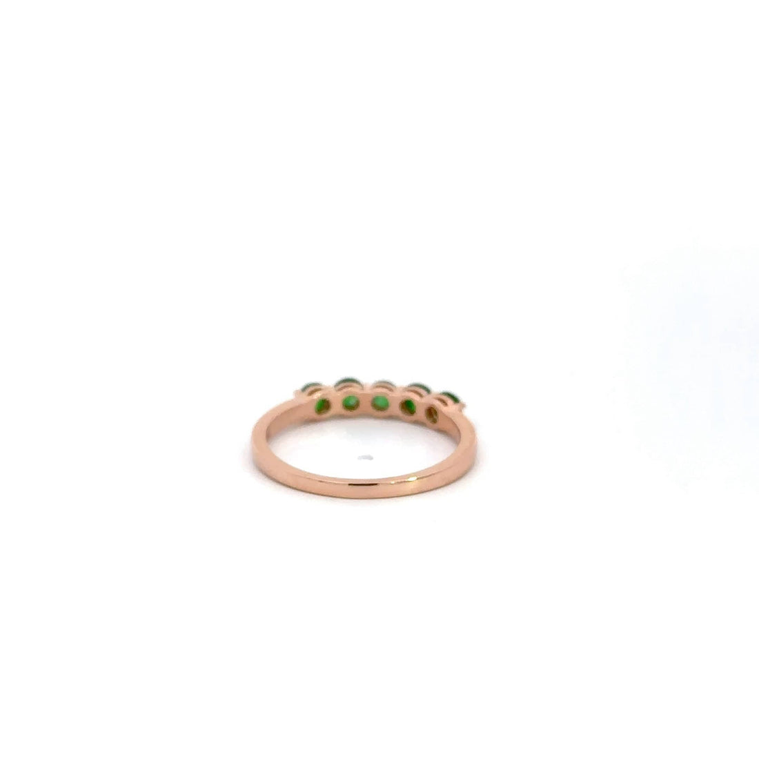 Baikalla Jewelry Jadeite Engagement Ring Baikalla "5 Stone Anniversary" 14k Yellow Gold Natural Imperial Jadeite Jade Band
