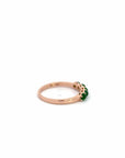 Baikalla Jewelry Jadeite Engagement Ring Baikalla "5 Stone Anniversary" 14k Yellow Gold Natural Imperial Jadeite Jade Band