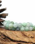 Baikalla Jewelry jade beads bracelet Genuine Jadeite Jade Round Green Beads Bracelet (9.5mm)