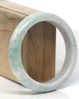 Baikalla White-Lavender & Vibrant Green Jadeite Jade Bangle Bracelet (58.4 mm) 