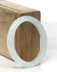 Baikalla Icy Light Green Jadeite Jade Oval Bangle (52.8mm) 