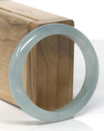 Baikalla Icy Light Oil-Green Jadeite Jade Oval Bangle (61.3mm) 