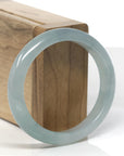 Baikalla Icy Light Oil-Green Jadeite Jade Oval Bangle (61.3mm) 