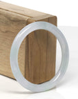 Baikalla Icy Light Green "Traditional Round" Jadeite Jade Bangle Bracelet (54mm) 