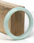 Baikalla Light Green Jadeite Jade "Half Round" Bangle Bracelet (59mm) 