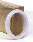 Baikalla Lavender Jadeite Jade Oval Bangle (53.9mm) 