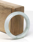 Baikalla Light Green W/ Blue-Green Patch & Sajin Jadeite Jade Oval Bangle (55.6mm) 