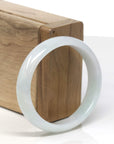 Baikalla Light Green Jadeite Jade Oval Bangle Bracelet (58.4mm) 
