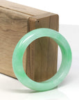 Baikalla Vibrant Apple-Green Jadeite Jade Oval Bangle (51.7mm) 