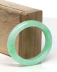 Baikalla Vibrant Apple-Green Jadeite Jade Oval Bangle (51.7mm) 
