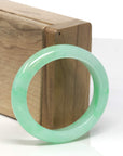 Baikalla Vibrant Apple-Green Jadeite Jade Oval Bangle (51.7mm) 