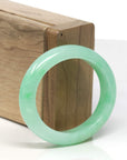 Baikalla Vibrant Apple-Green Jadeite Jade Oval Bangle (51.7mm) 