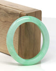 Baikalla Vibrant Apple-Green Jadeite Jade Oval Bangle (51.7mm) 