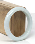 Baikalla Light Green Jadeite Jade "Half Round" Bangle Bracelet (58.2mm) 