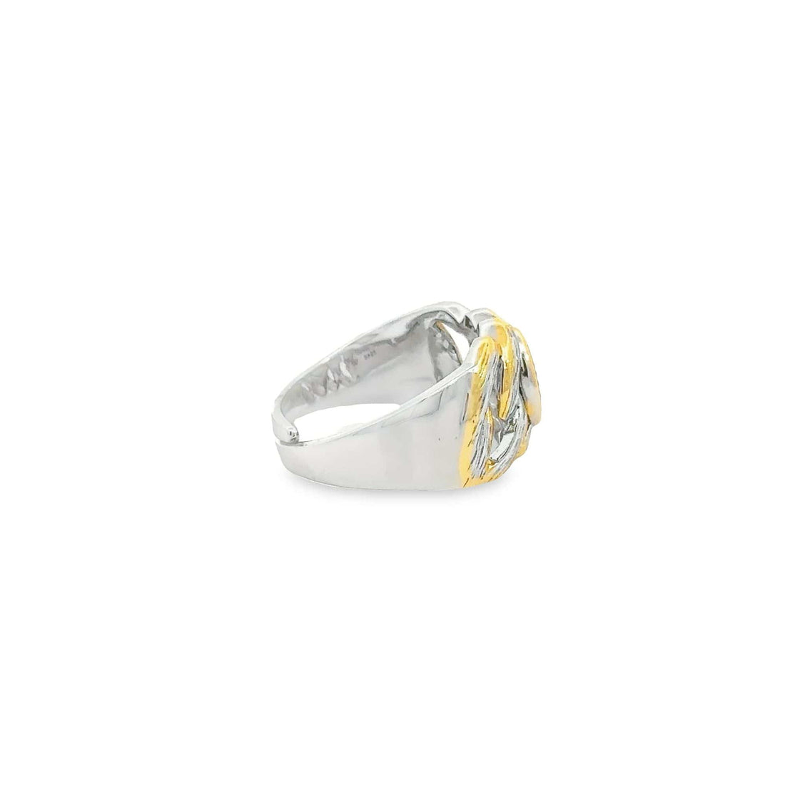 Baikalla Jewelry Jade Ring Baikalla Antique Natural Opal Sterling Silver Gold Plated Two Tone Ring