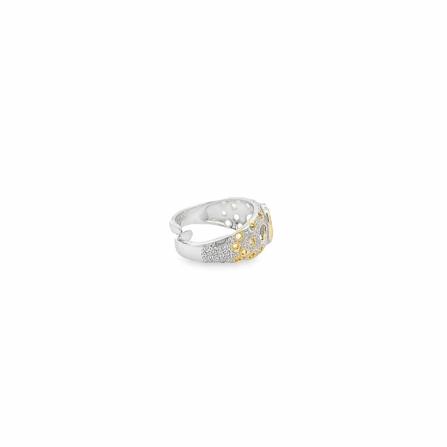 Baikalla Jewelry Jade Ring Baikalla Antique Natural Opal Sterling Silver Gold Plated Two Tone Ring