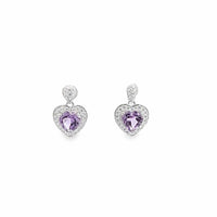 Baikalla Jewelry Silver Gemstones Earrings Baikalla™ Classic Sterling Silver Natural Amethyst Citrine Garnet Earrings With CZ