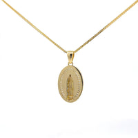 Baikalla Jewelry 14K Pure Yellow Gold Pendant Sterling Silver Gold Plated Virgin Mary Moissanite Charm Necklace