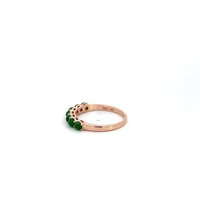 Baikalla Jewelry Jadeite Engagement Ring Baikalla "7 Stone Anniversary" 14k Yellow Gold Natural Imperial Jadeite Jade Band