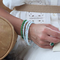 Baikalla Jewelry jade beads bracelet Natural Jadeite Jade 108 Round Lavender Beads Buddha Rosary ( 6 mm ) 2 in 1