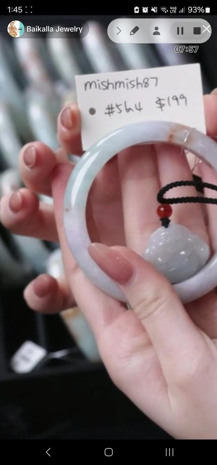 Baikalla IG Live "Natural Light Multi Color & Red Freckle Jadeite Jade Bangle" (Live Pick) (12/19/24)