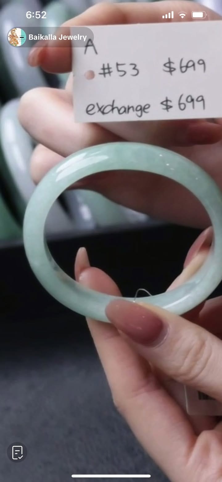 Baikalla IG Live "Natural Blue Green & Red Freckle Jadeite Jade Bangle" (Live Pick) (12/30/24)