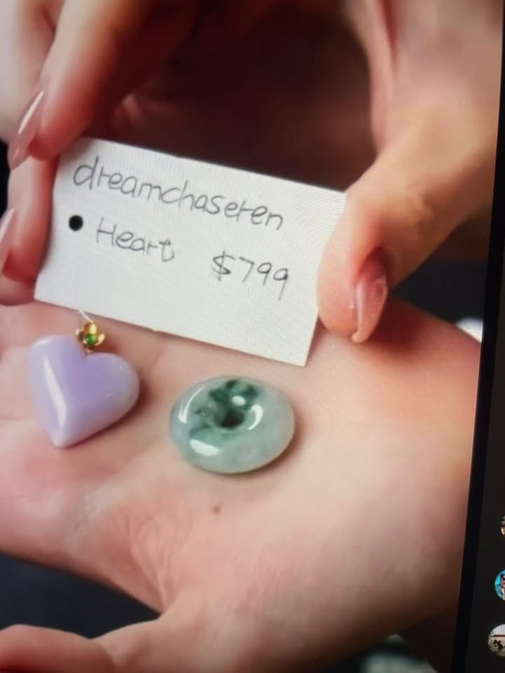 Baikalla IG Live "18k Gold Burmese Natural Lavender Jadeite Jade Heart Pendant" (Live Pick) (12/03/24)