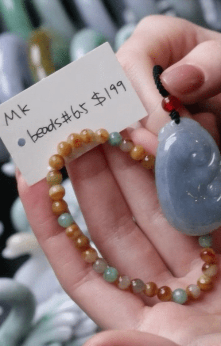 Baikalla TT Live "Yellow & Red Natural Jadeite Jade Bead Bracelet" (Live Pick) (01/02/25)