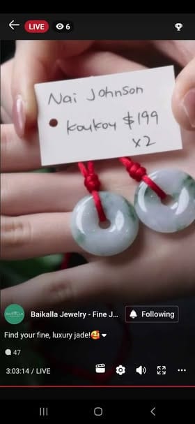 Baikalla FB Live "Natural Blue Green & Red String Jadeite Jade Kou Kou" (Live Pick) (12/30/24)