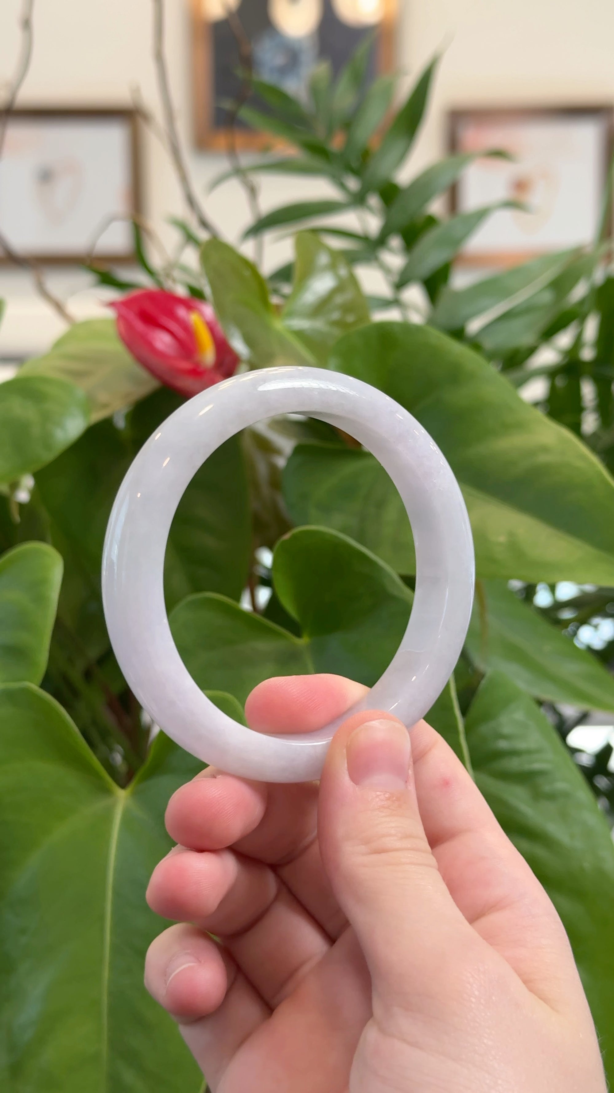 Baikalla Natural Jadeite Jade Bangle Bracelet (59.4 mm) 