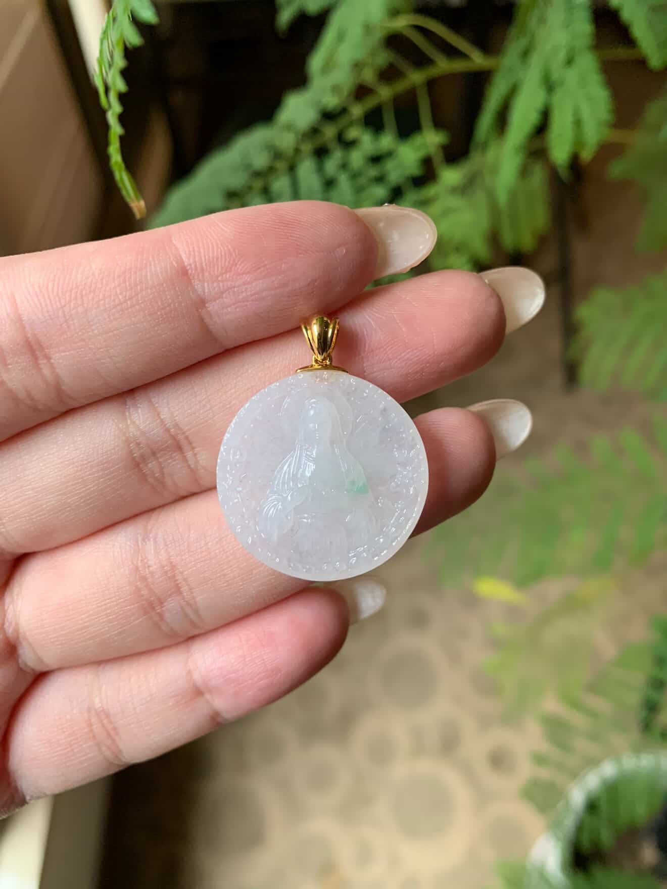 18K Yellow Gold Custom Maria Pendant Simple Bail