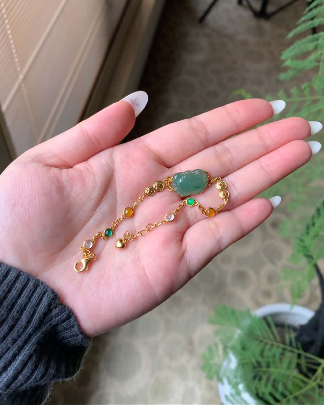 18K Yellow Gold Custom Crab Bracelet Gold Setting