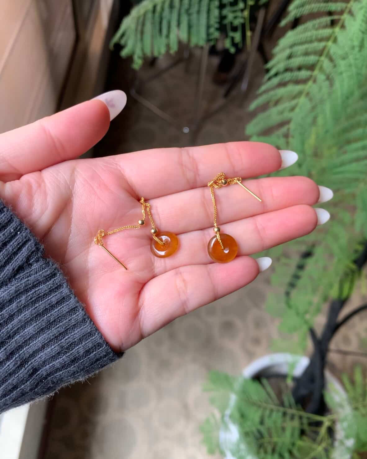 18K Yellow Gold Custom Earrings Gold Setting